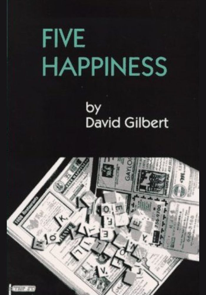 Book cover: "Five Happiness" by David Gilbert.